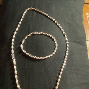 Silver .925 rope chain and bracelet. Made in Italy